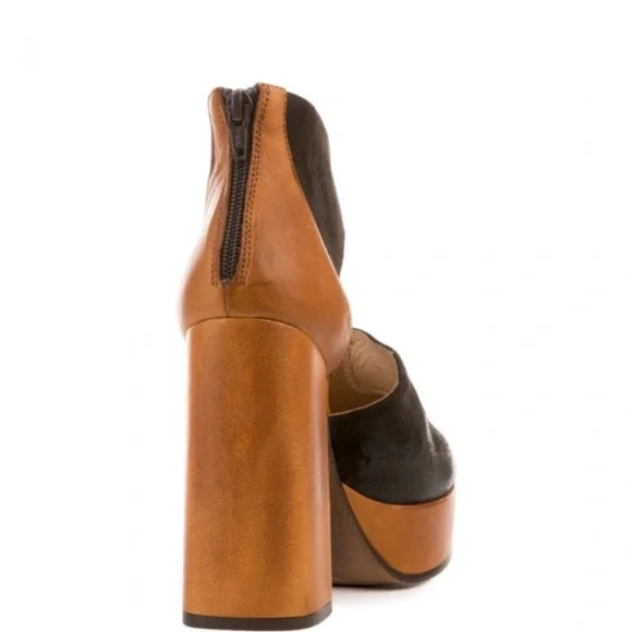 Free People Two-Tone Suede Platform Heels - Picture 4 of 14